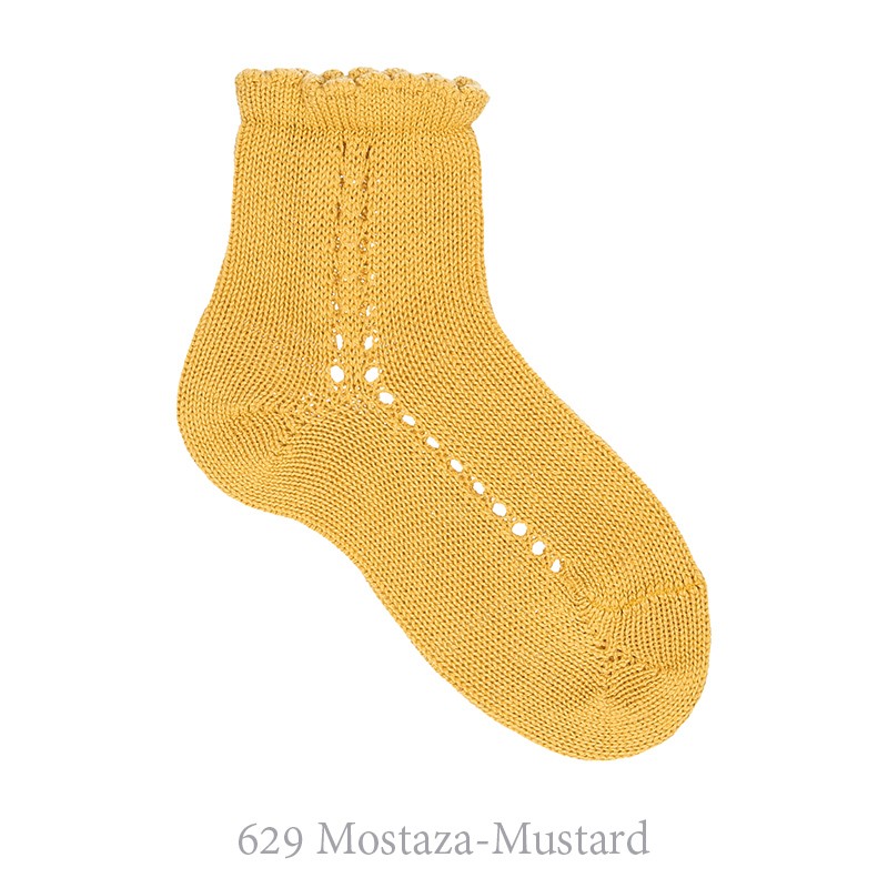 Short Lace Socks Mustard | Condor