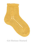Short Lace Socks Mustard | Condor
