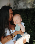 Mushie Rainbow Teether Cambridge Blue