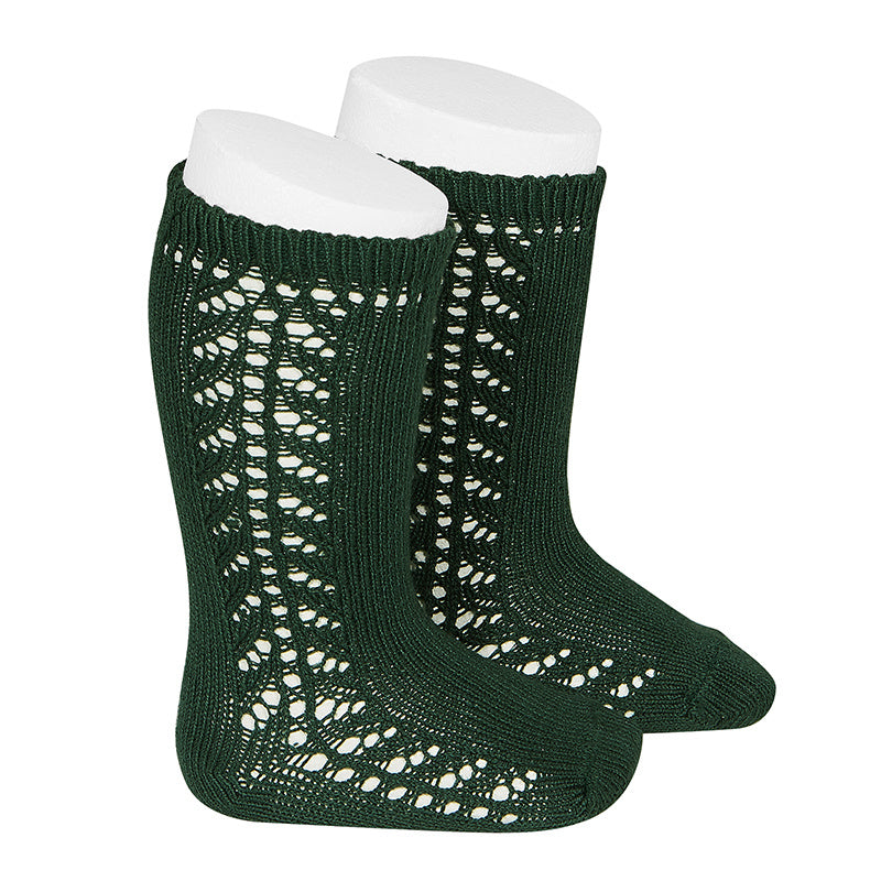 Long Side Detail Socks Bottle Green | Condor