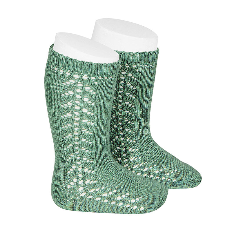 Long Side Detail Socks Jade | Condor
