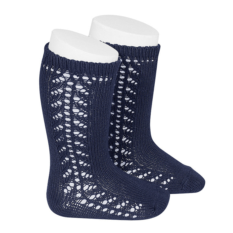 Long Side Detail Socks Navy | Condor