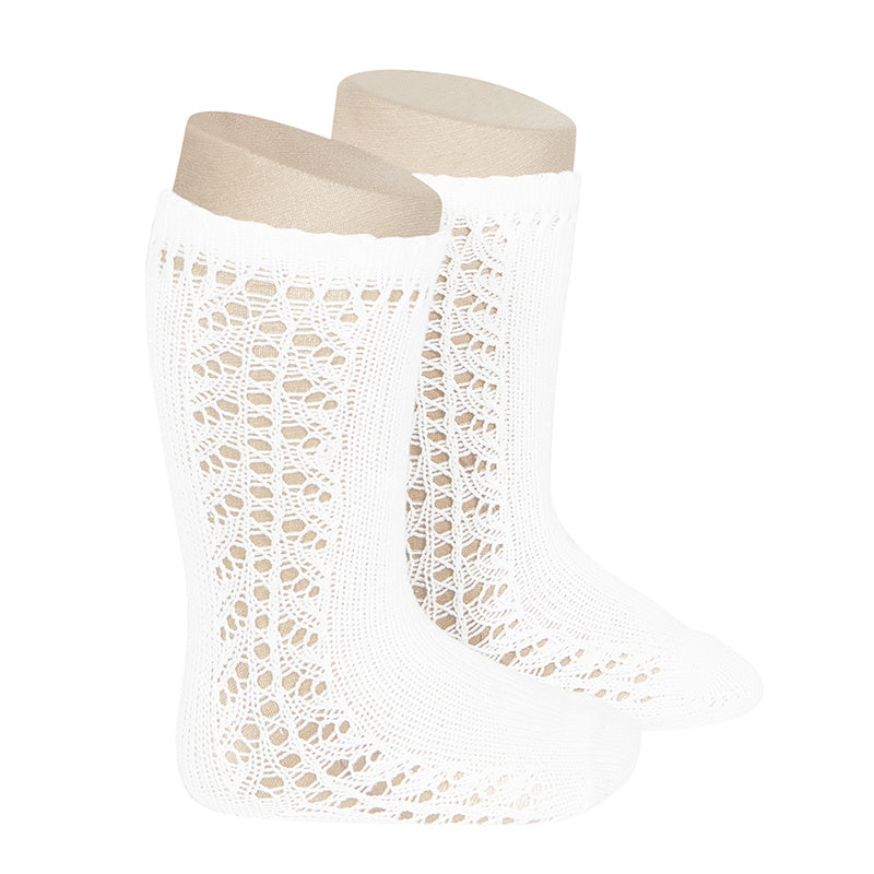 Long Side Detail Socks White | Condor