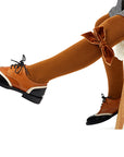 Rope Velvet Bow Tights