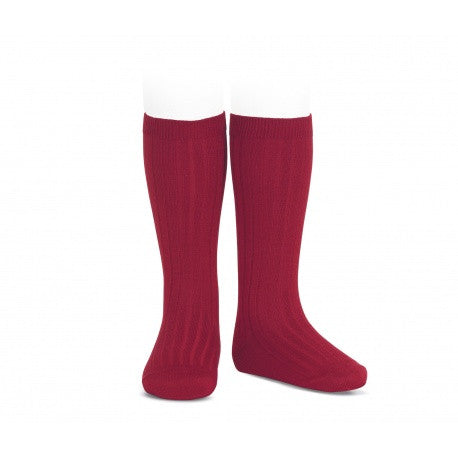 Ribbed Socks Cherry