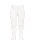 White Ribbed Tights