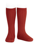 Ribbed Socks Red