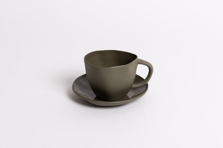 Haan Mug &amp; Saucer Set Olive