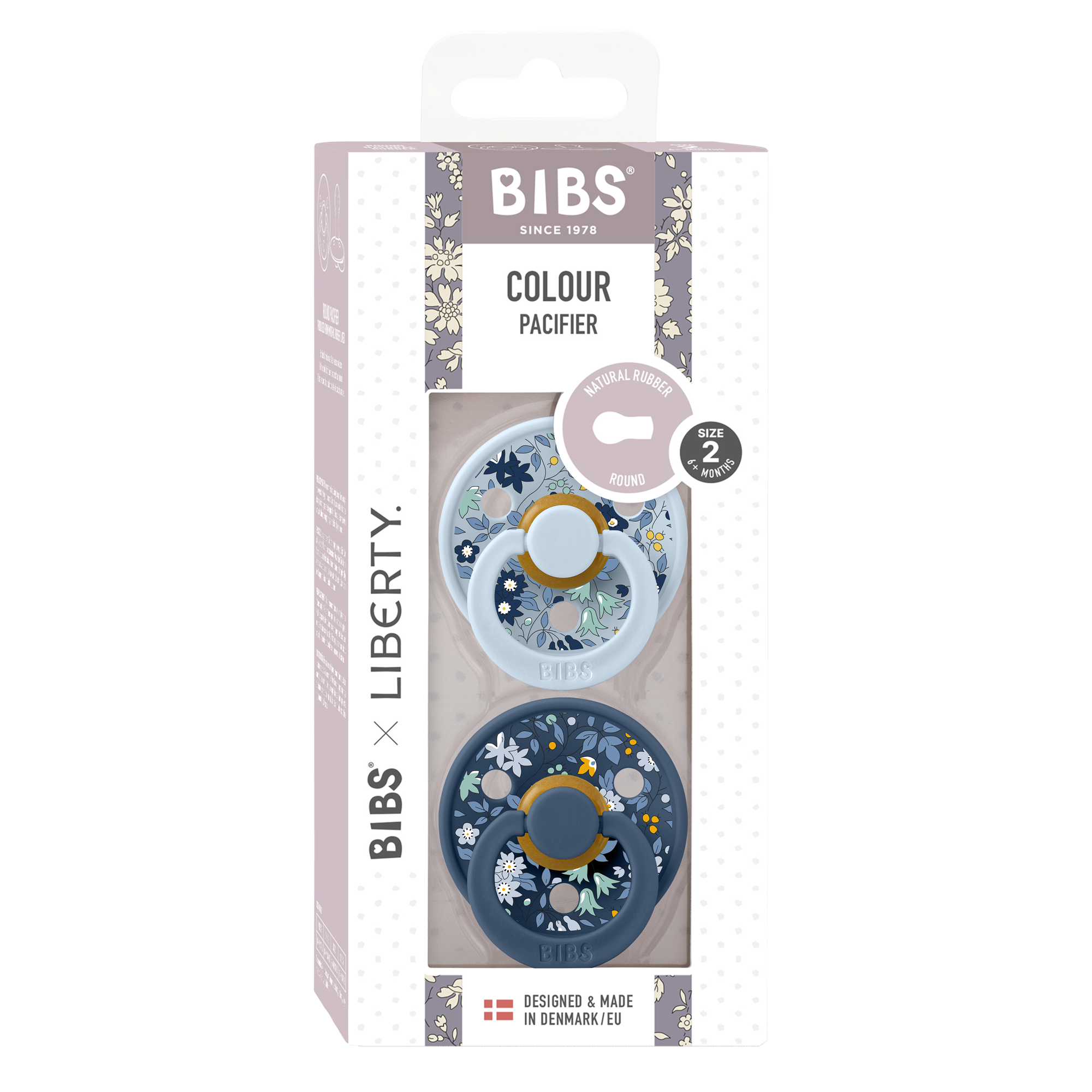 BIBS x LIBERTY Chamomile Lawn/Baby Blue 2 Pack Pacifier