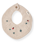 Saga | Flora Teething Bib - Clover on Cream