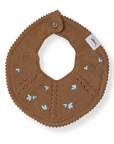 Saga | Flora Teething Bib - Blueberry on Tahin