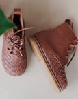 Classical Child Junior Weave Boots Tan