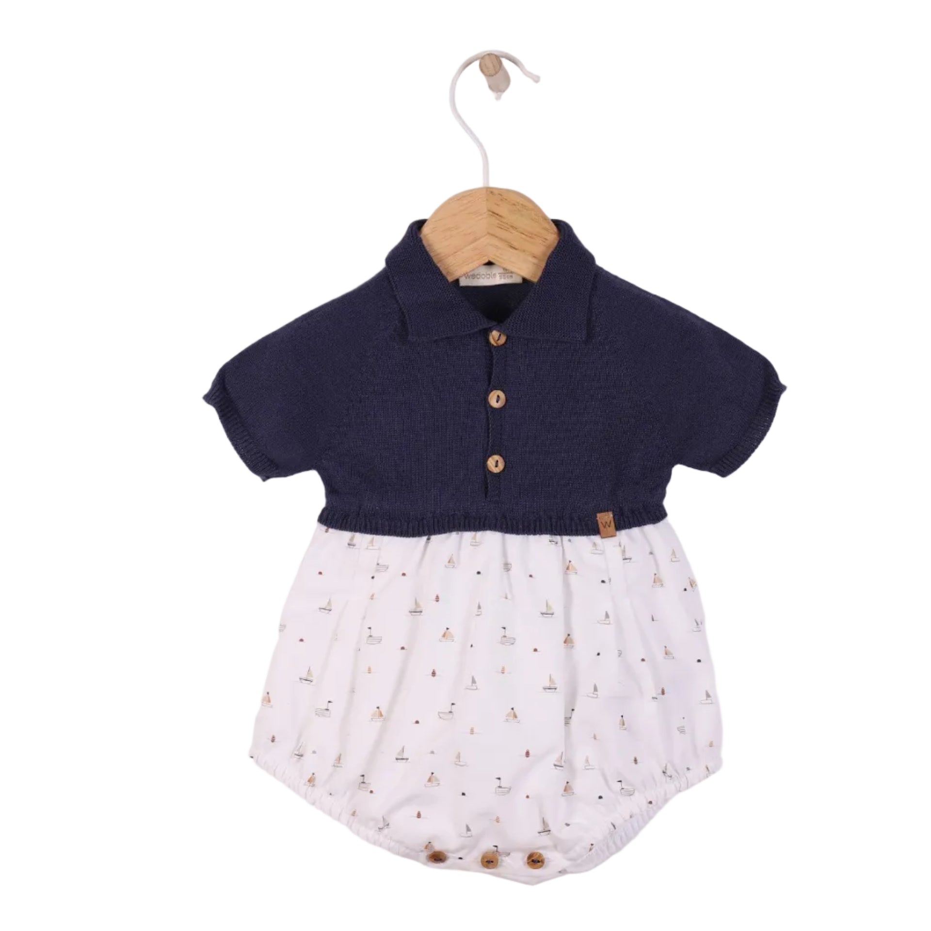 Wedoble Polo Shortie – Sailboat Print