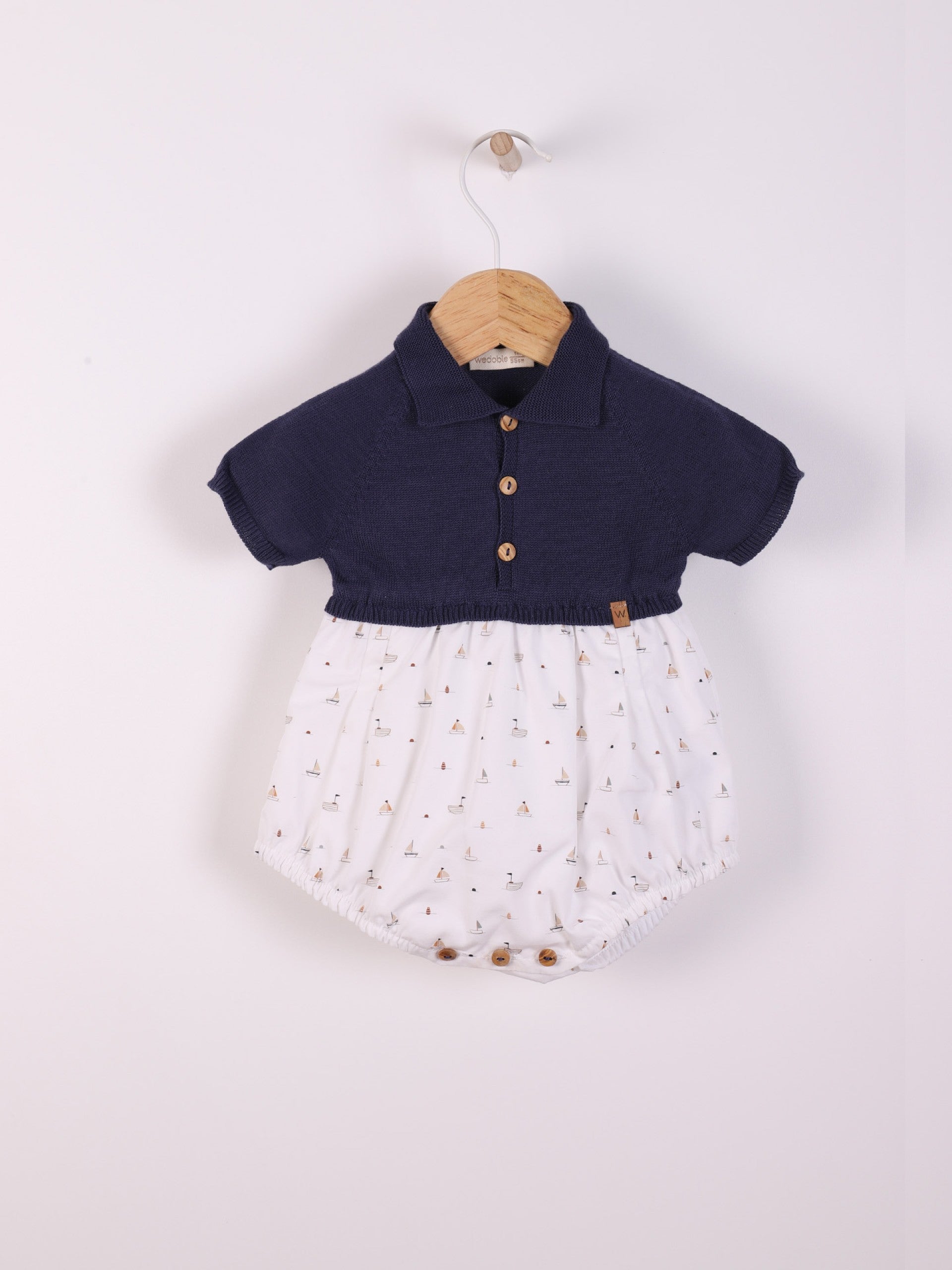 Wedoble Polo Shortie – Sailboat Print