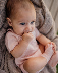 Wedoble Frilled Romper – Organic Cotton | Boundless Love Pink