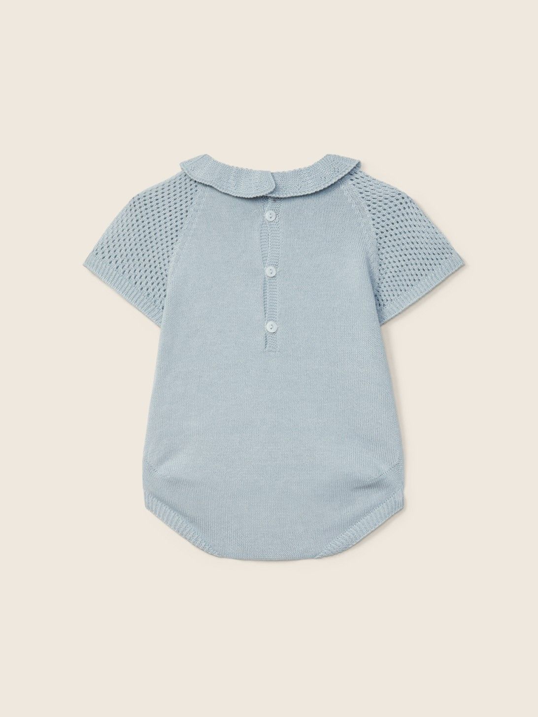 Wedoble Frilled Romper – Organic Cotton | Boundless Love Blue