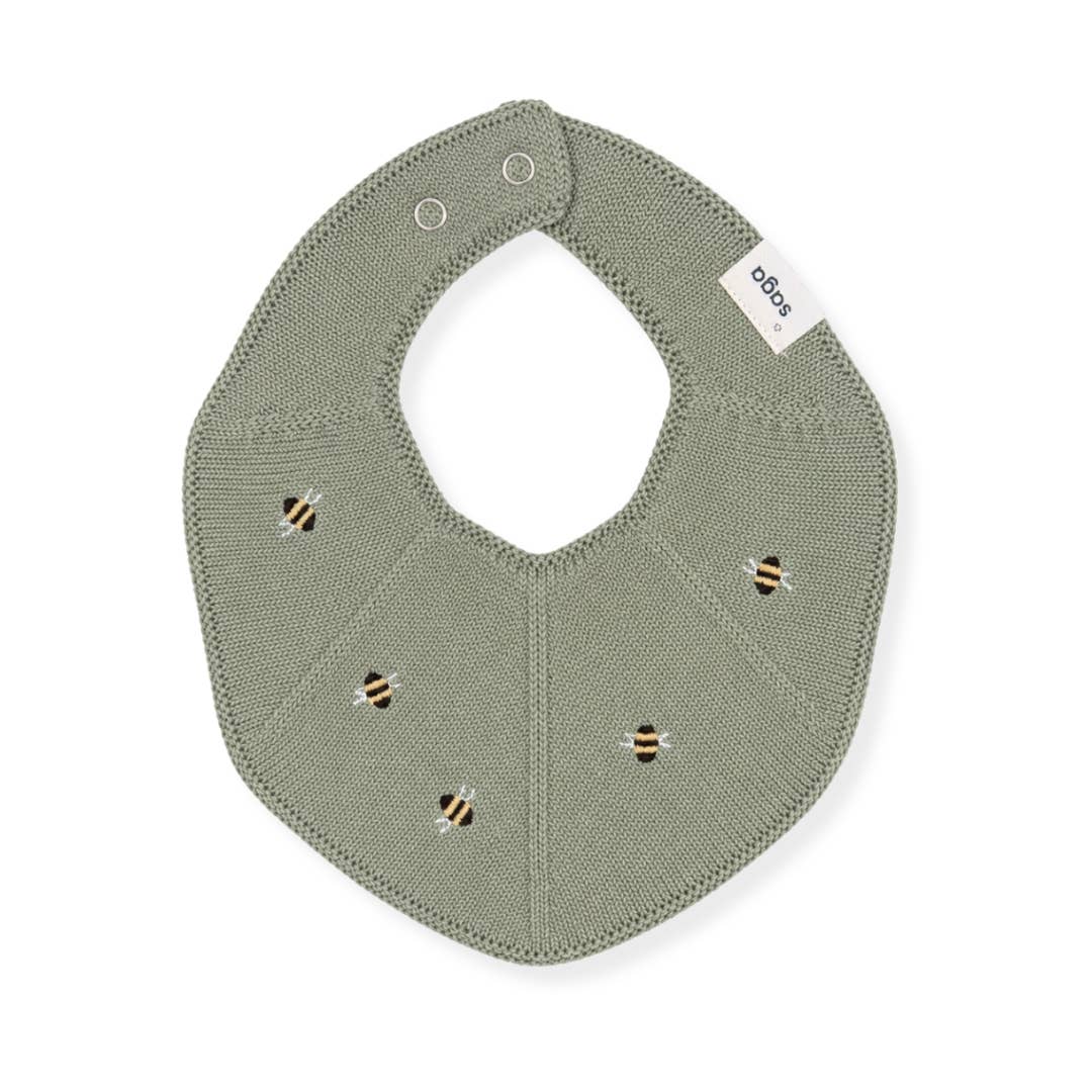 Saga | Flora Teething Bib - Little Leaf Bee