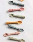 Linen Silicone Beginner Baby Spoon 2 Pack