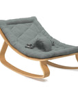 Charlie Crane Levo Baby Rocker in Beech with Orage cushion