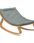 Charlie Crane Levo Baby Rocker in Beech with Orage cushion