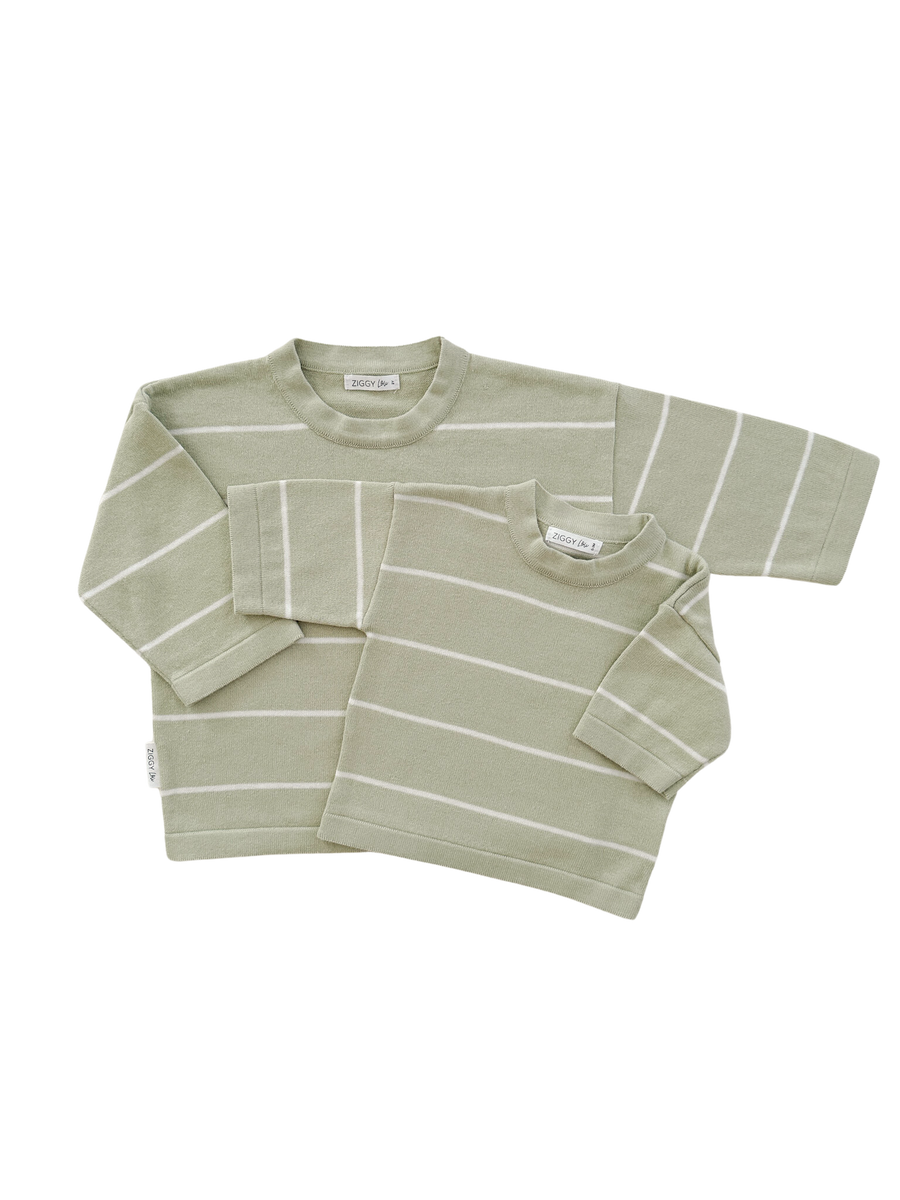 Ziggy Lou Long Sleeve Tee Fern Stripes