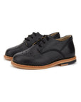Young Soles Bobby Brogue Leather Shoe Black