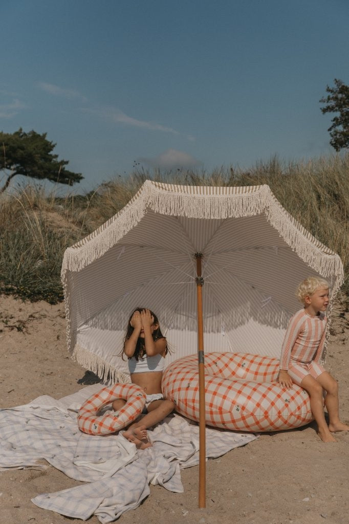 Garbo&amp;Friends Gingham Sorrel Red Swim Ring 45cm