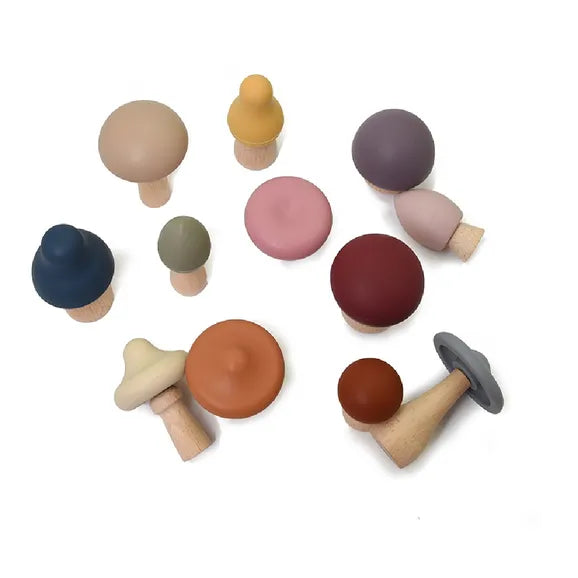 Silicone Mushroom Toy Set