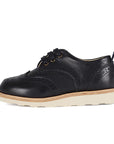 Young Soles Brando Black Leather Brogue Shoes