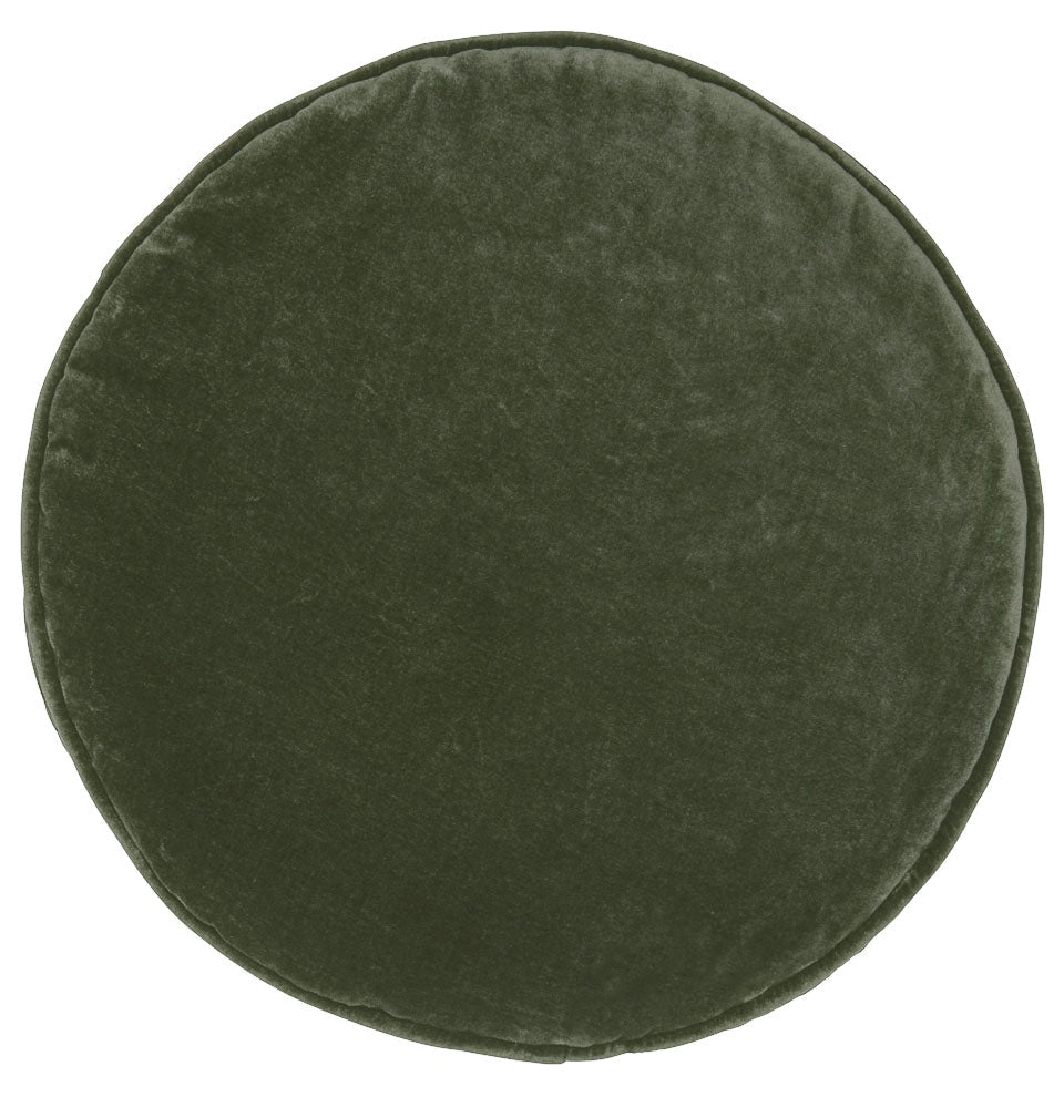 Castle Penny Round Cushion Olive