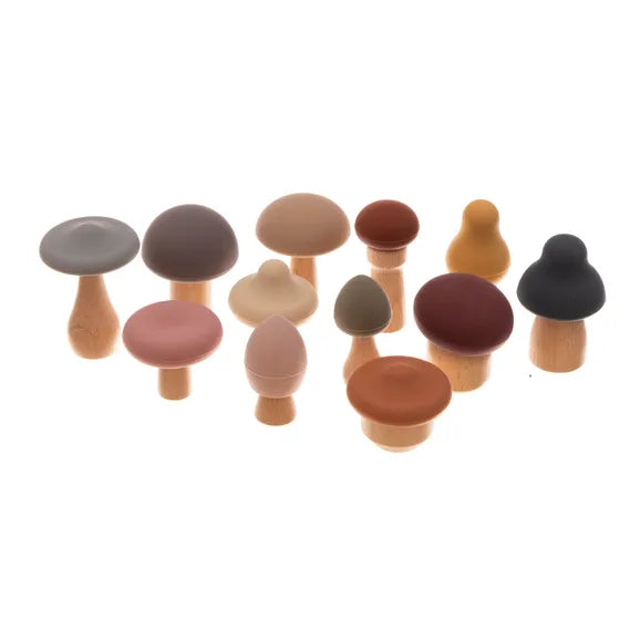 Silicone Mushroom Toy Set