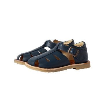 Young Soles Frankie Leather Sandal Navy