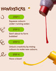 Honeysticks Bubble Bath Colour Mixing 3pk 200ml