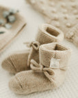 Classical Child Cashmere Booties Oat