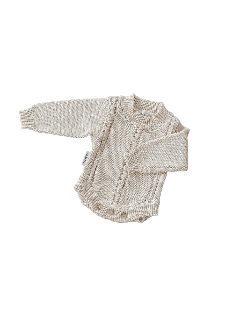 Ziggy Lou Heirloom Romper Biscotti Fleck