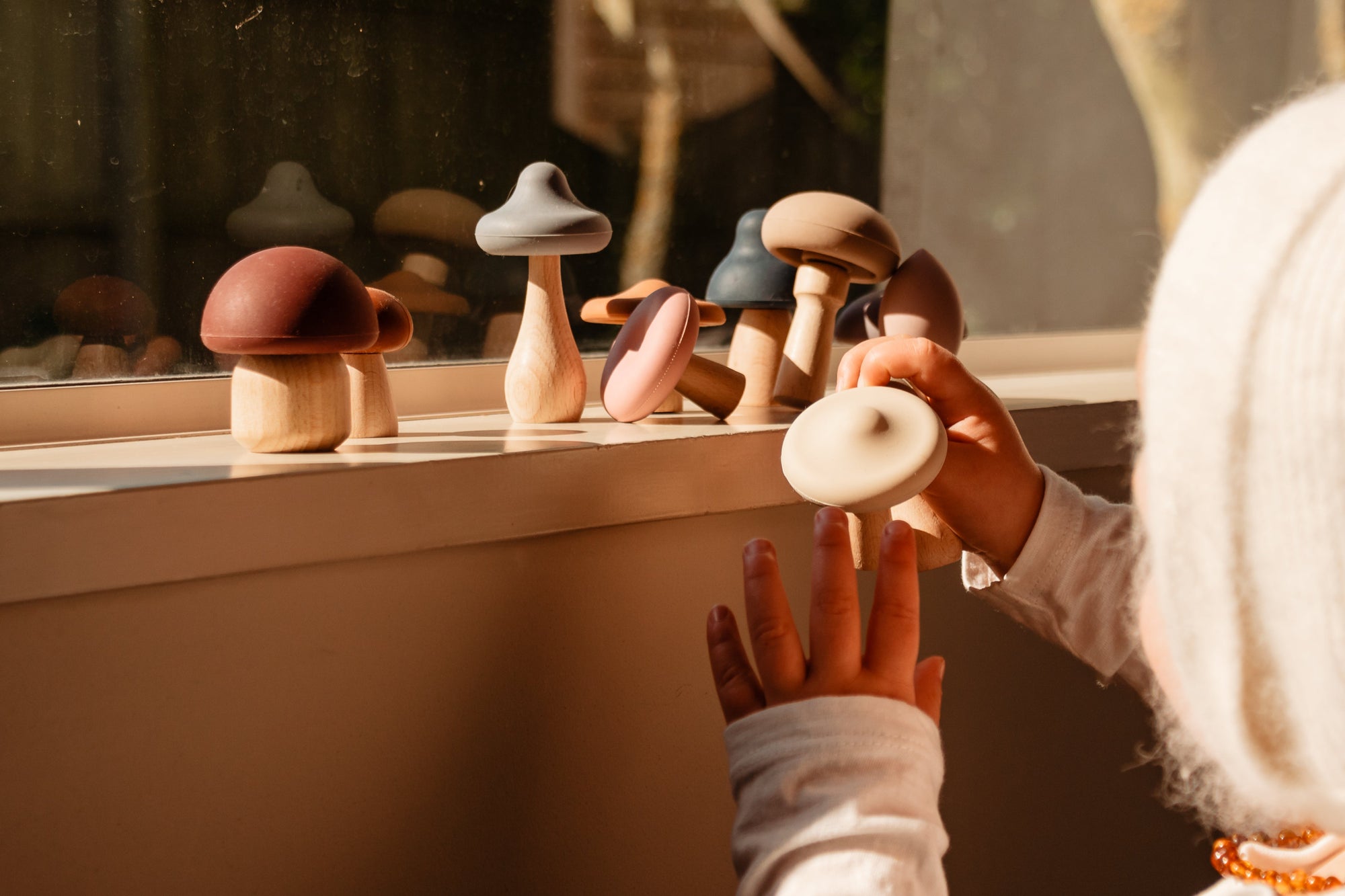 Silicone Mushroom Toy Set