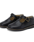 Young Soles Penny T-Bar Leather Shoe Black