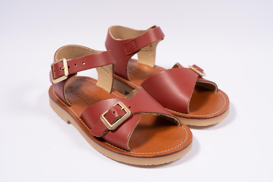 Young Soles Sonny Leather Sandal Brick – Classical Child