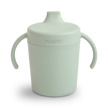 Mushie Trainer Sippy Cup with Handle - Sage