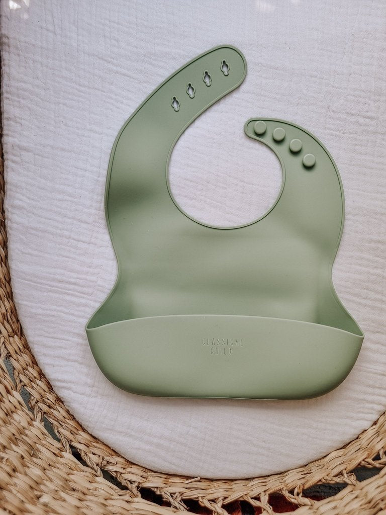 Sage Silicone Bib