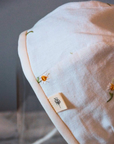 Daisy Linen Brimless Bonnet