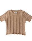 Slowly Darcie Knit Tee-Sand