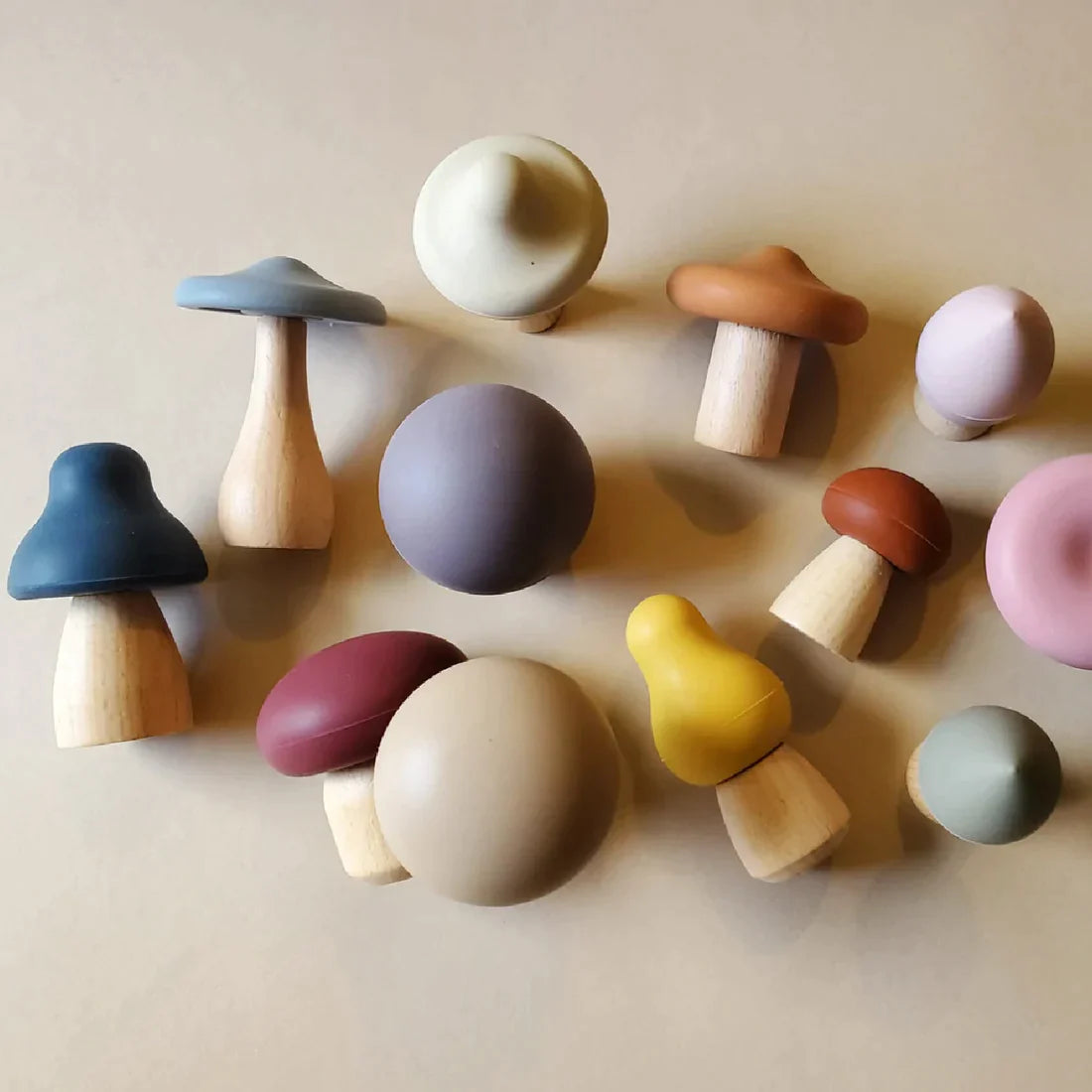 Silicone Mushroom Toy Set