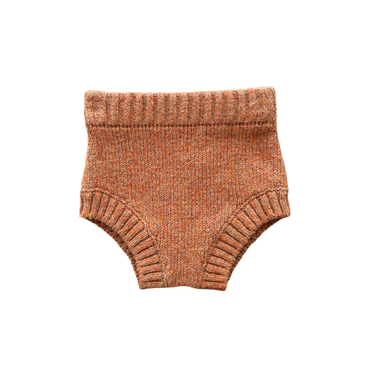 Fleck Yarn Knitted Bloomers - Tawny