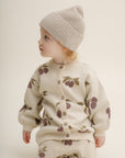 Garbo&Friends Prune Beige Knitted Cardigan Baby