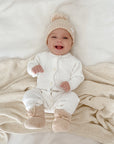 Ziggy Lou Classic Knit Romper Milk