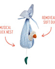 Kathe Kruse Musical Mobile - Duck and Nest, Blue