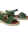 Young Soles Mavis Leather Sandal Pea Green