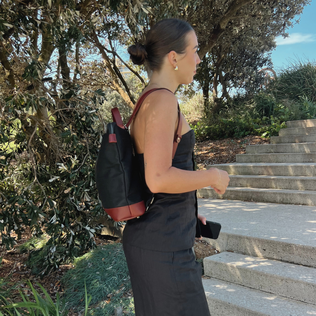 Arch The MINI Luxe Arch Bag - Black / Tan