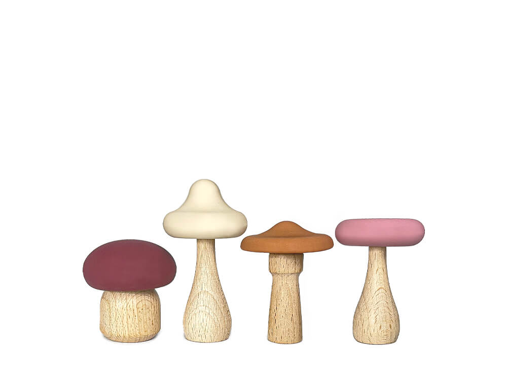 Silicone Mushroom Toy Set